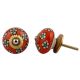 Orange Tiny Flower Cabinet Knob